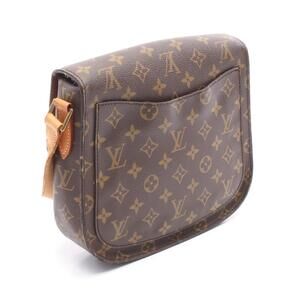 Louis Vuitton Leather Canvas Bag Cloud Brown Shoulder Monogram Saint